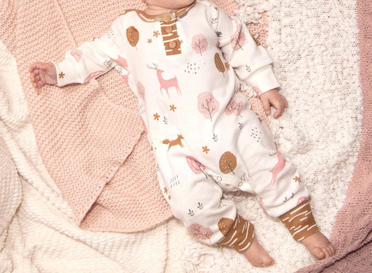 Baby Girls Whimsy Wilderness Henley Romper
