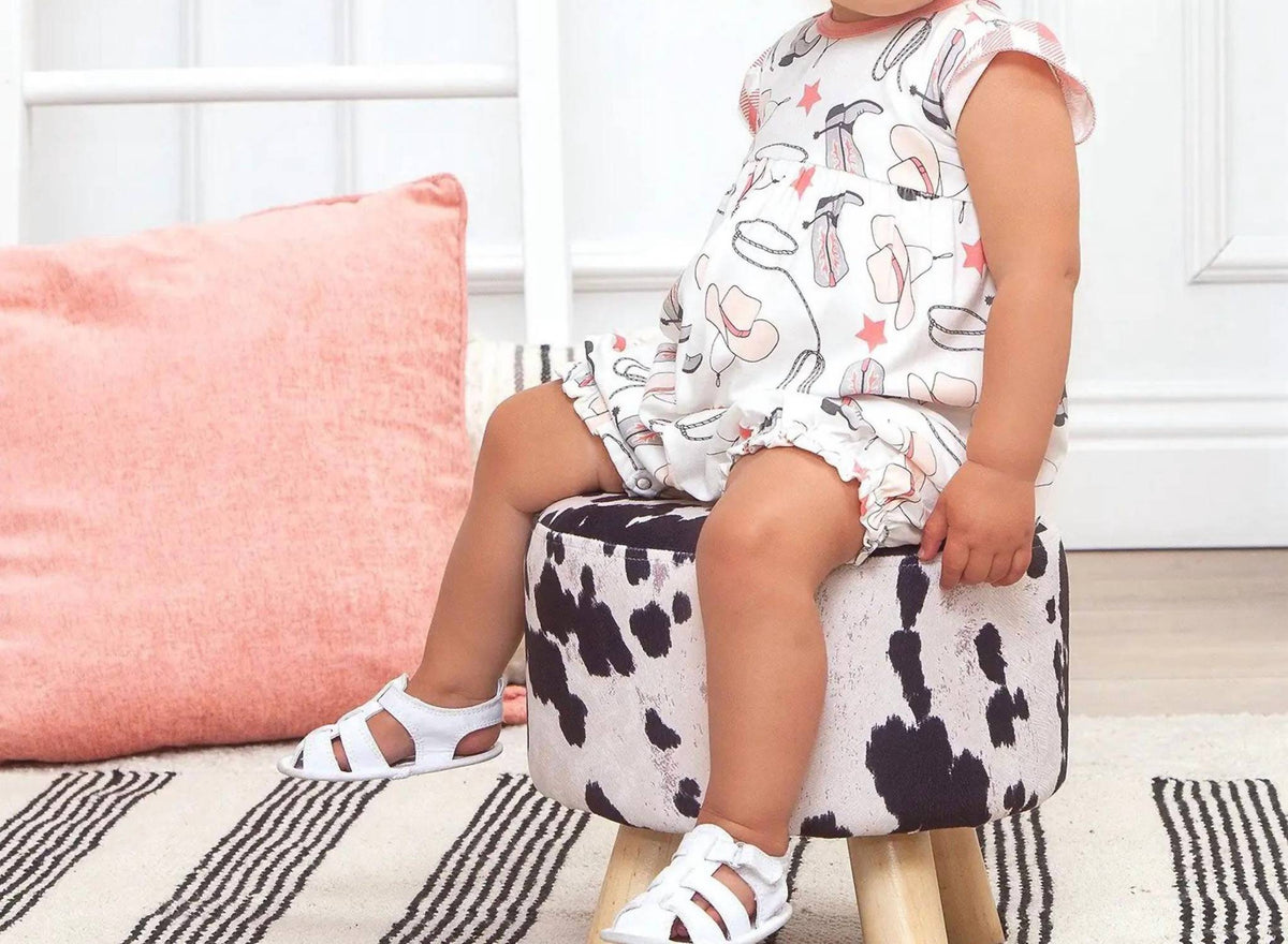 Baby Girls Yeehaw Flutter Sleeve Romper