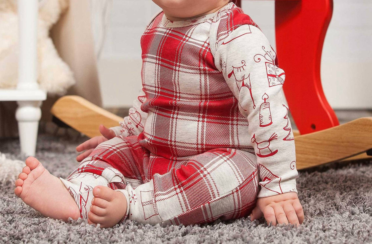 Baby Unisex Plaid Holiday Romper