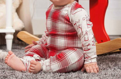 Baby Unisex Plaid Holiday Romper