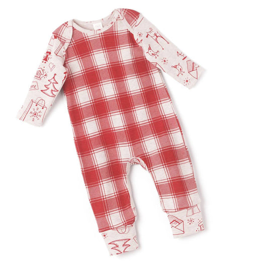 Baby Unisex Plaid Holiday Romper