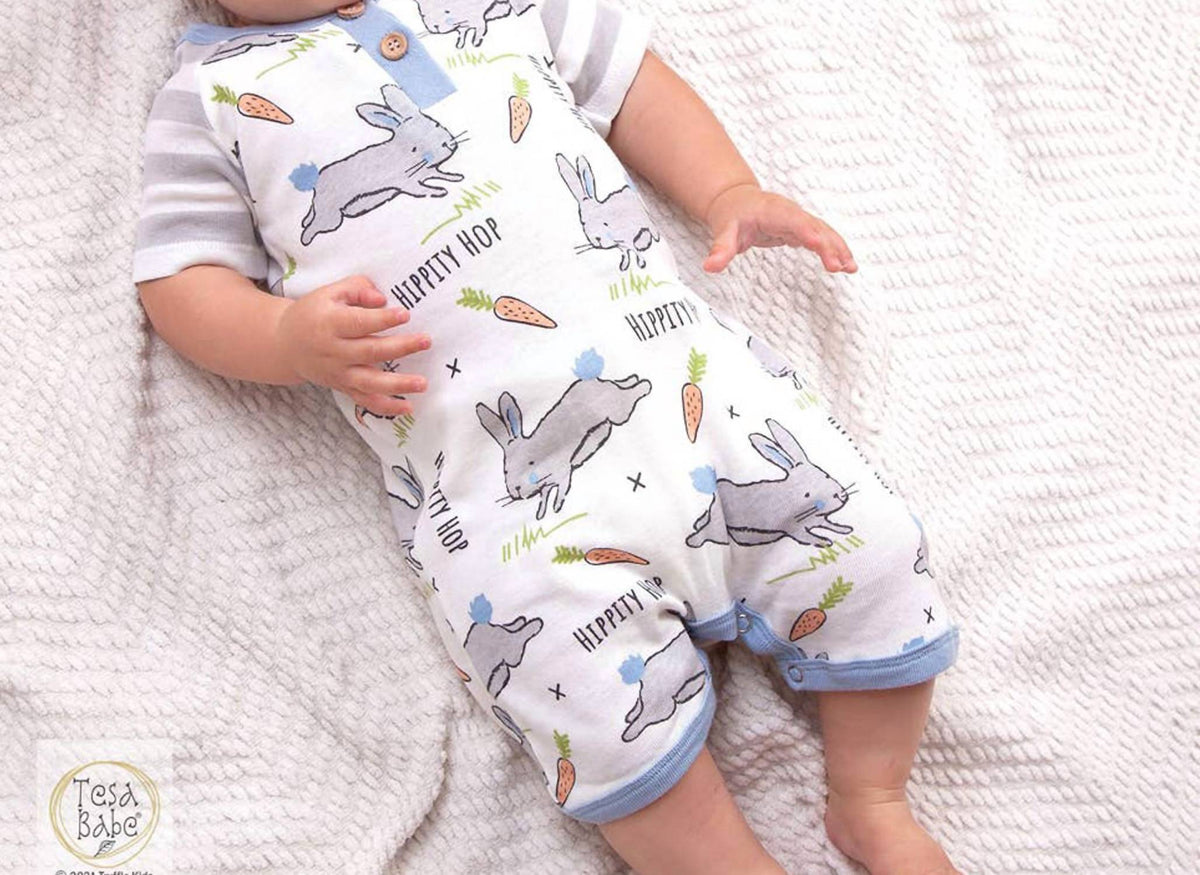 "Easter Parade" Henley Shortie Romper for Baby Boys