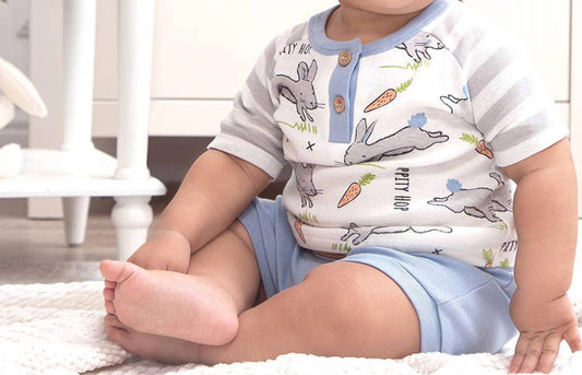 "Easter Parade" Henley Tee & Shorts for Baby Boys