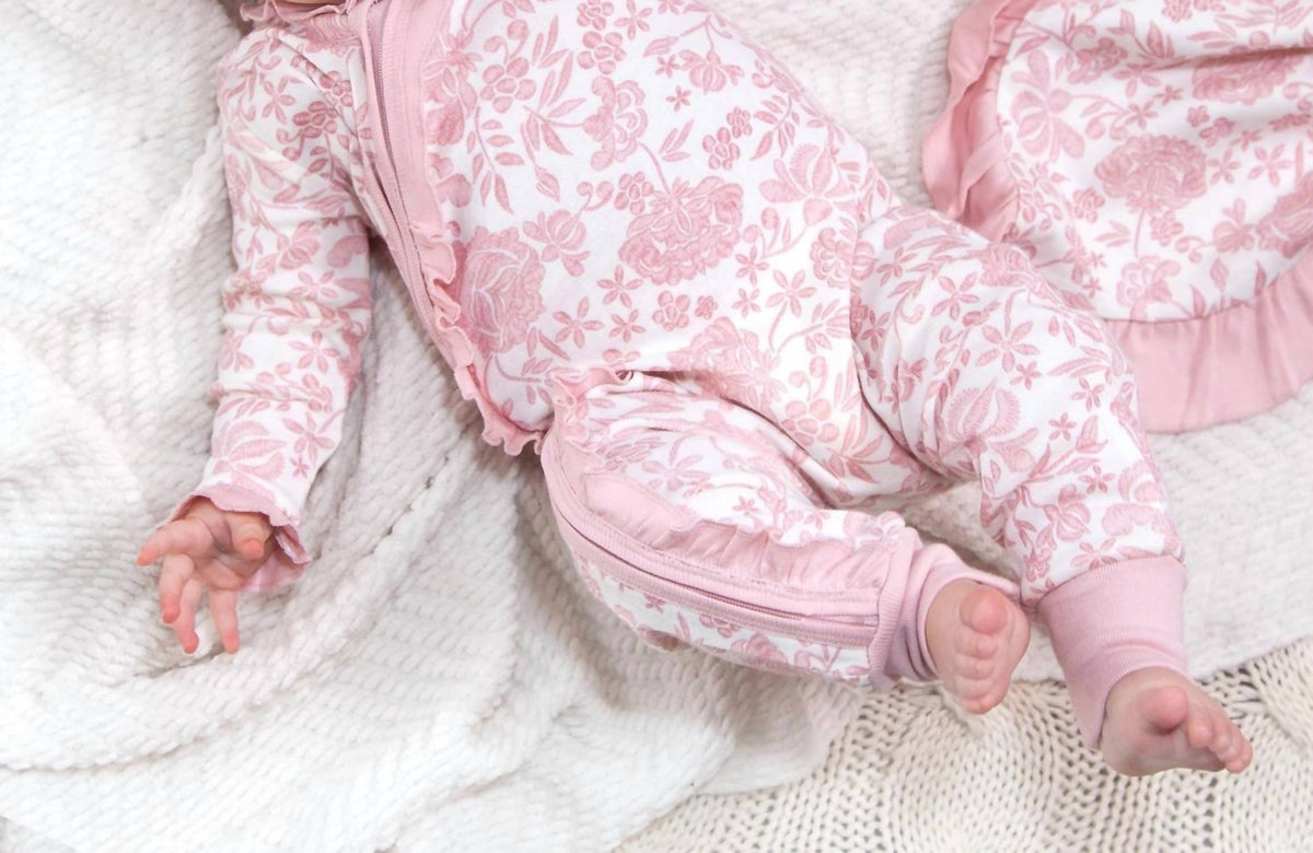 Girl's Embroidery Zippered Romper