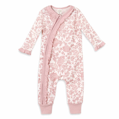 Girl's Embroidery Zippered Romper