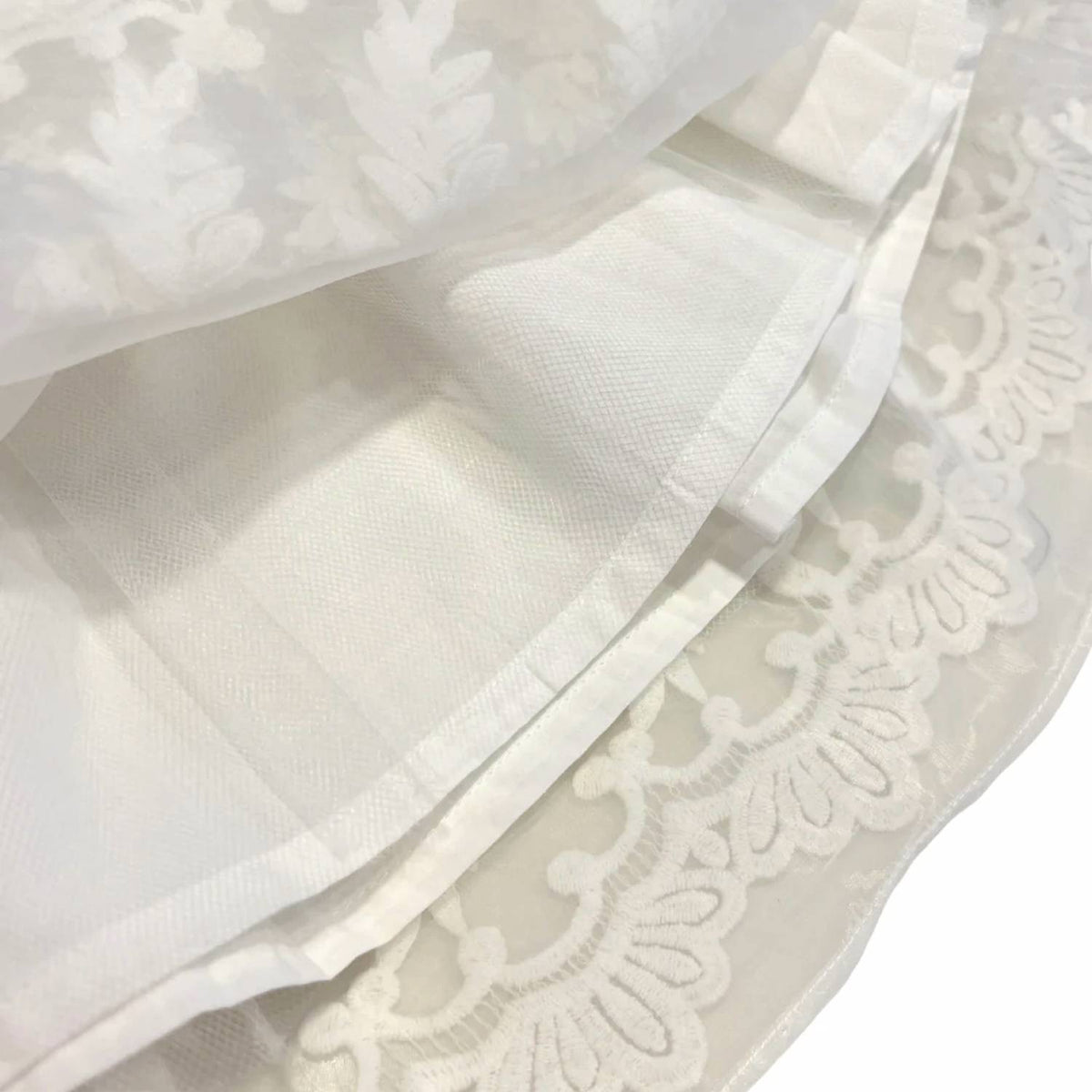 Girl's Lace On Top And Tulle Overlay On Bottom Dress