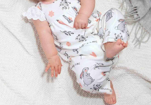 "Happy Bunnies" Romper for Baby Girls
