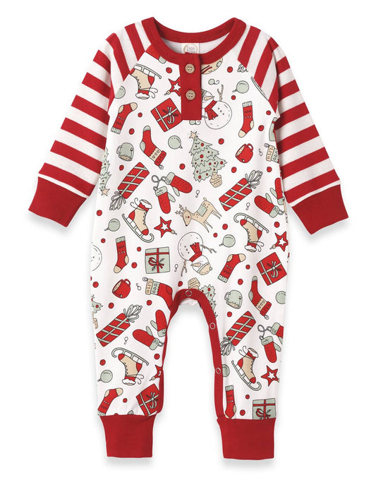 Kids Long Sleeve Henley Romper