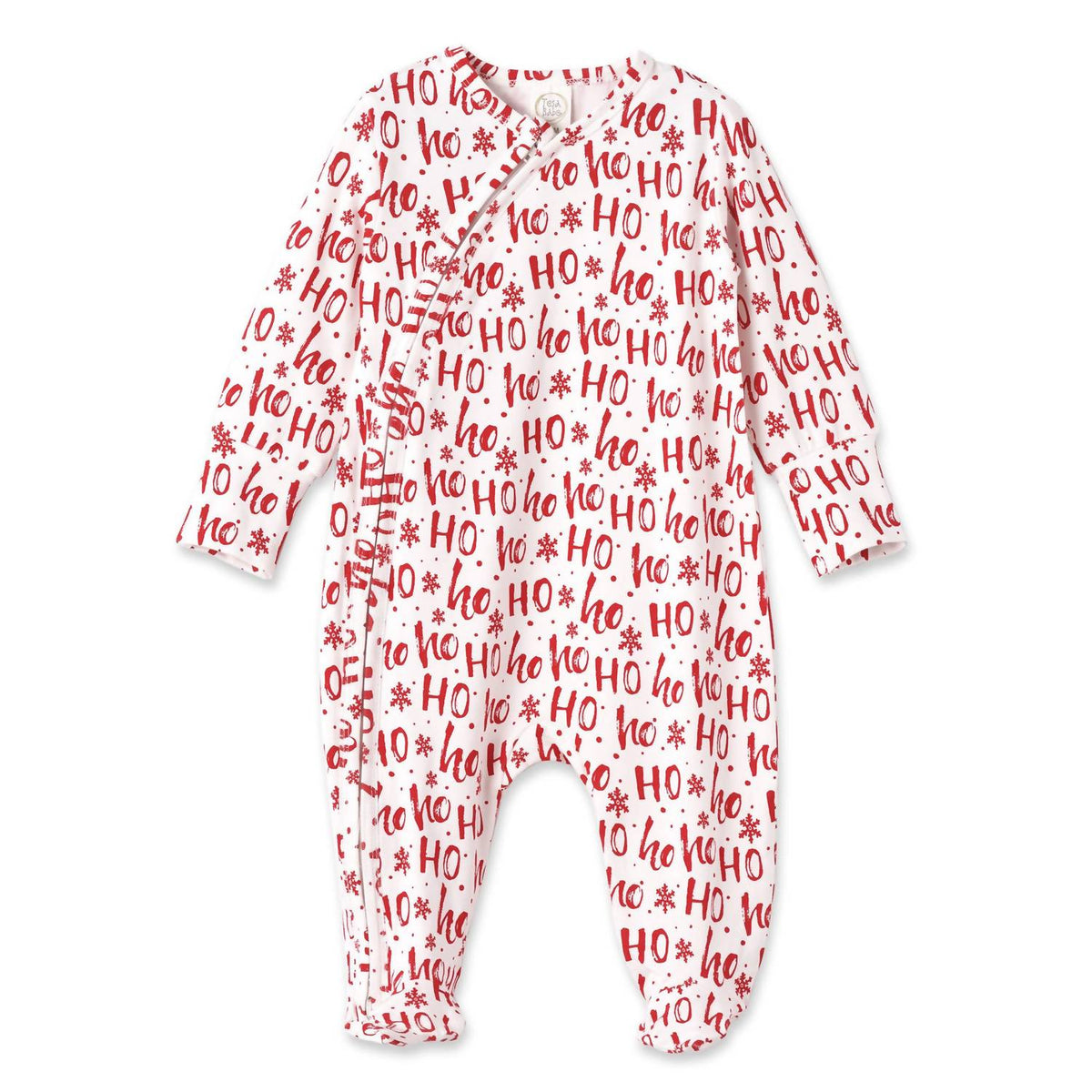 Baby Ho Ho Ho Zipper Footed Romper