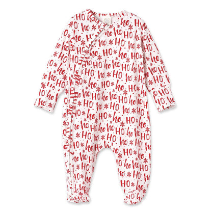 Baby Ho Ho Ho Zipper Footed Romper