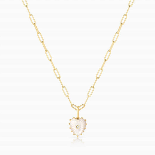 Women's Isabel Mother Of Pearl Heart Necklace