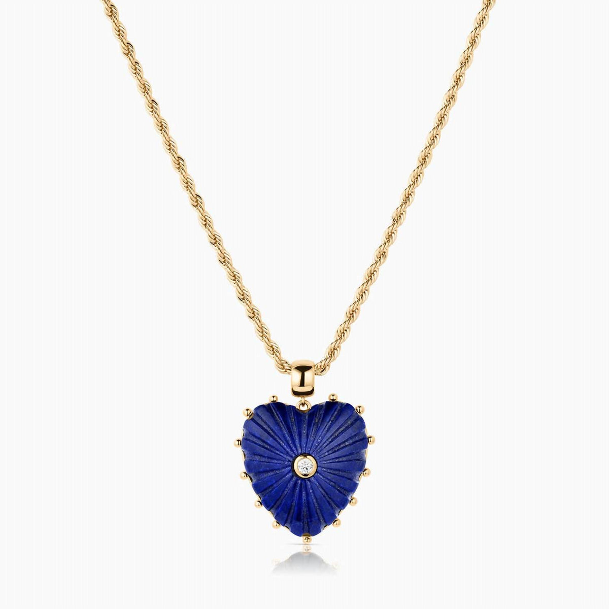 Women's Malene Lapis Heart Rope Necklace