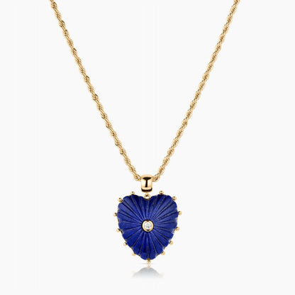 Women's Malene Lapis Heart Rope Necklace