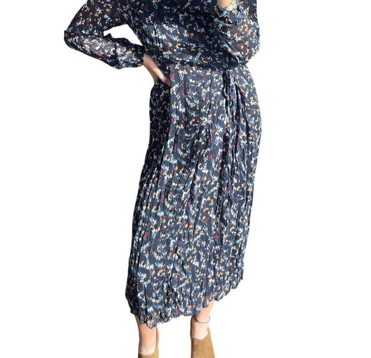 Floral Belted Midi Dress