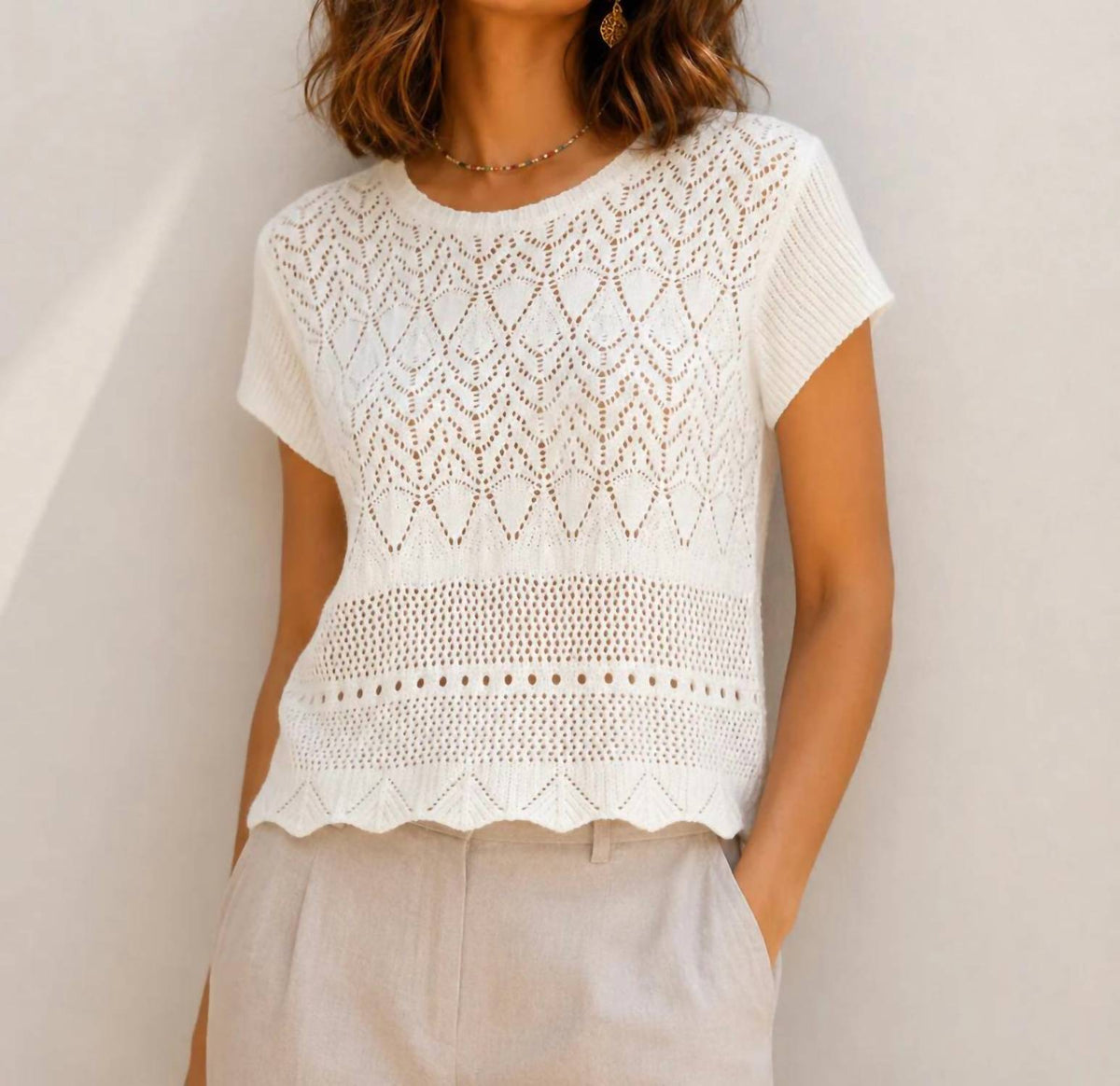Open Knit Top