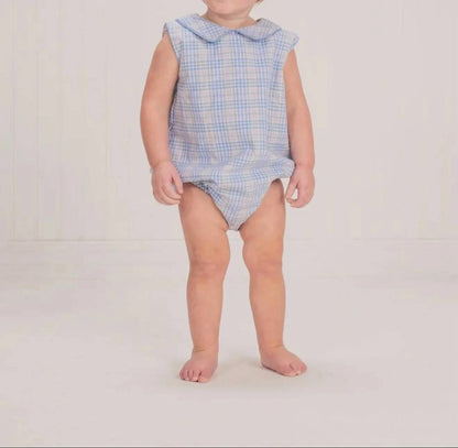 Camden Spring Plaid Bubble Romper