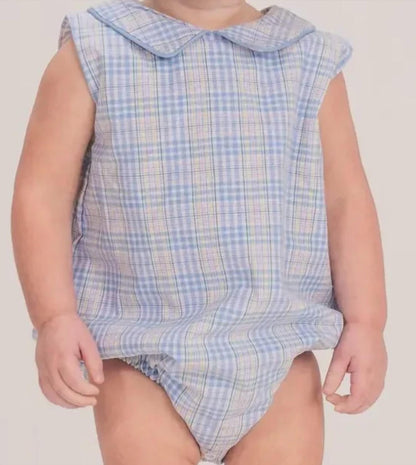 Camden Spring Plaid Bubble Romper