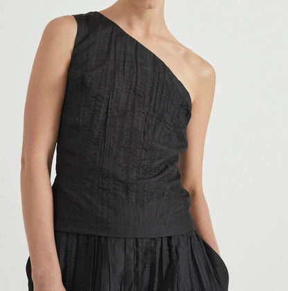 Rolling Wave One Shoulder Top