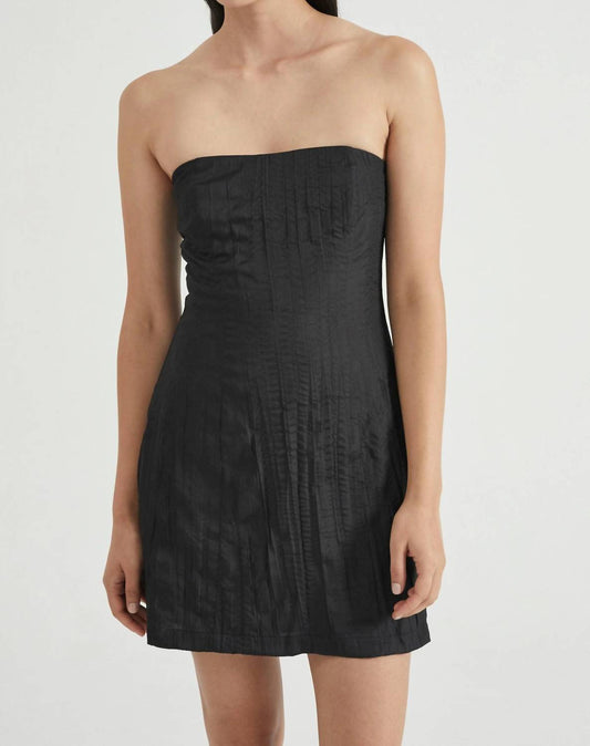 Rolling Wave Strapless Mini Dress