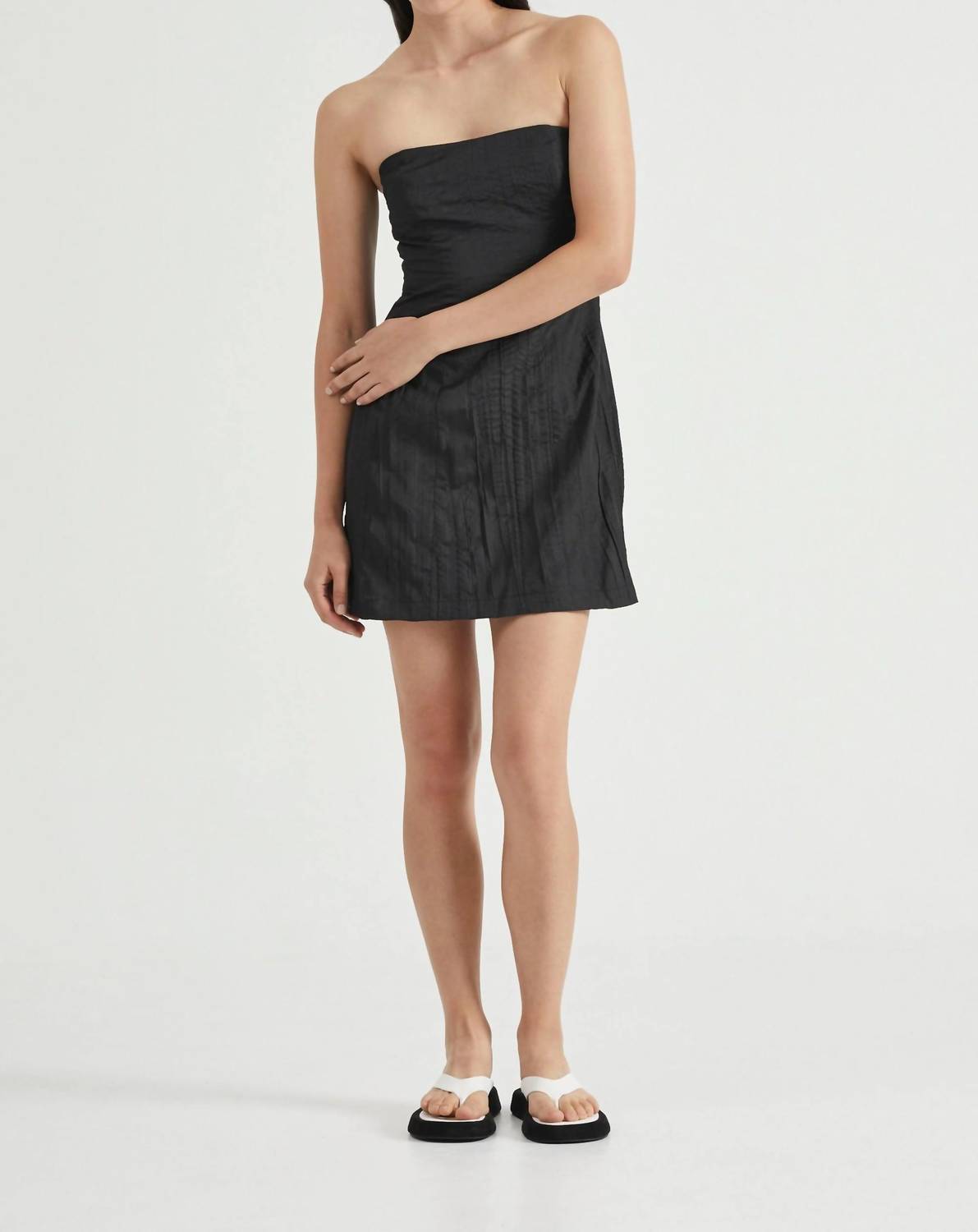 Rolling Wave Strapless Mini Dress