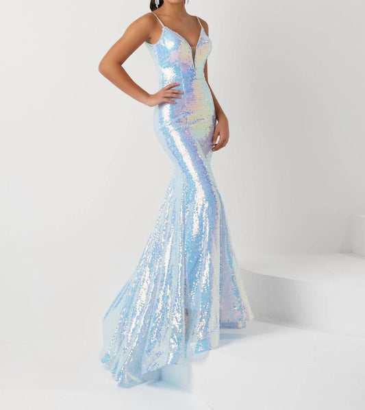 Women's V Neck Mermaid Dress