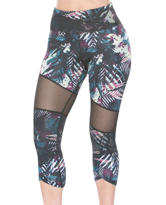 Mesh Panel Brigitte Capri Leggings
