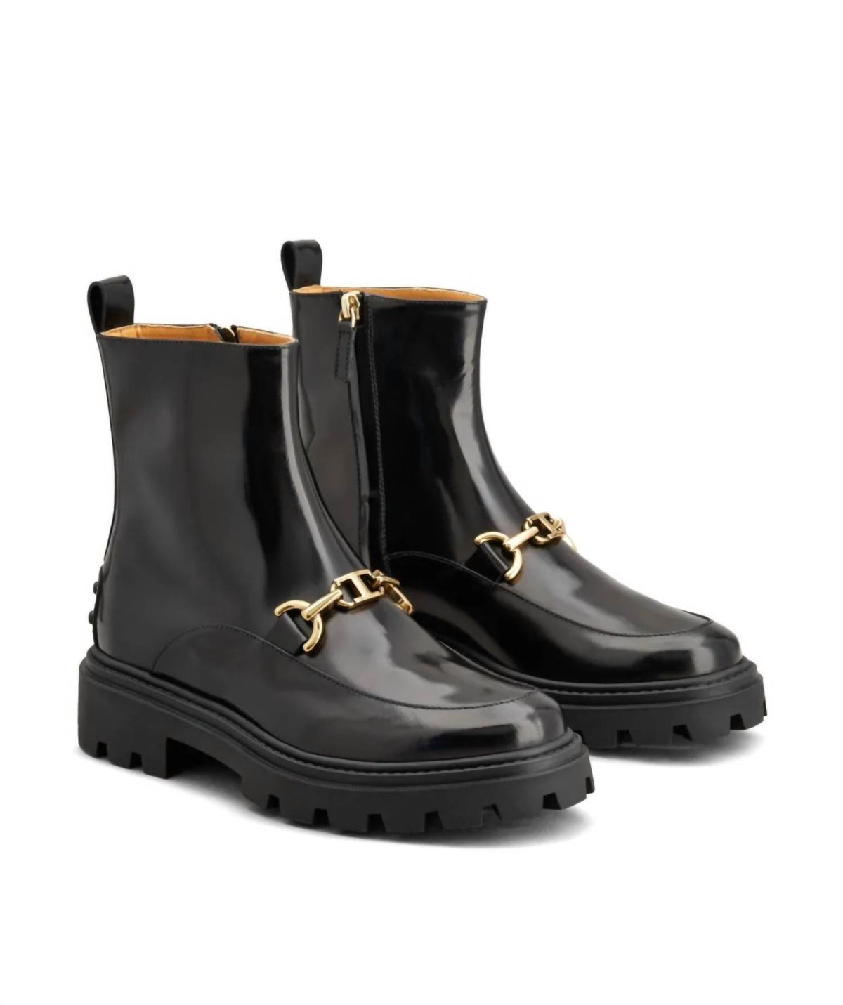 Women's Logo-Plaque Leather Ankle Boots