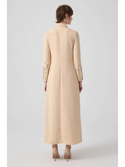 Sequin Detailed Crepe Dress