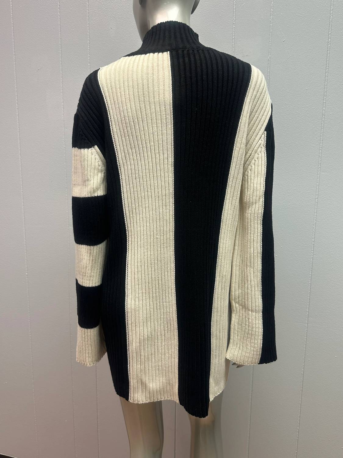 Twiggy Mod Striped Oversized Sweater Dress
