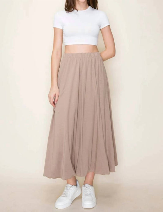 Cotton Bubble Midi Skirt