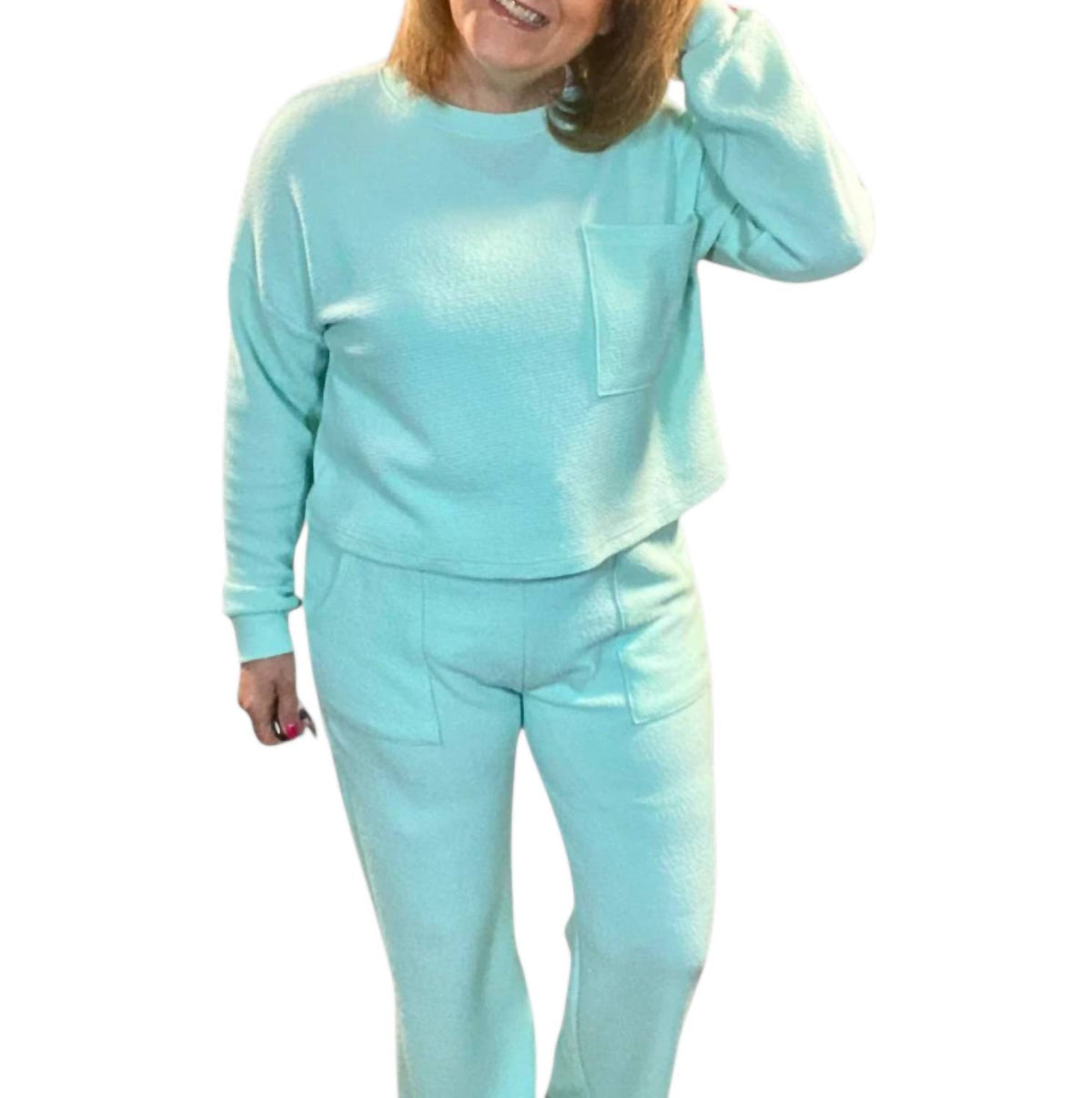 Misty Waffle Knit Pullover