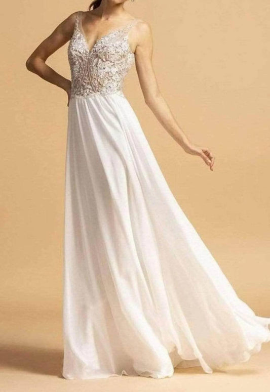 Beaded A-line Maxi Dress