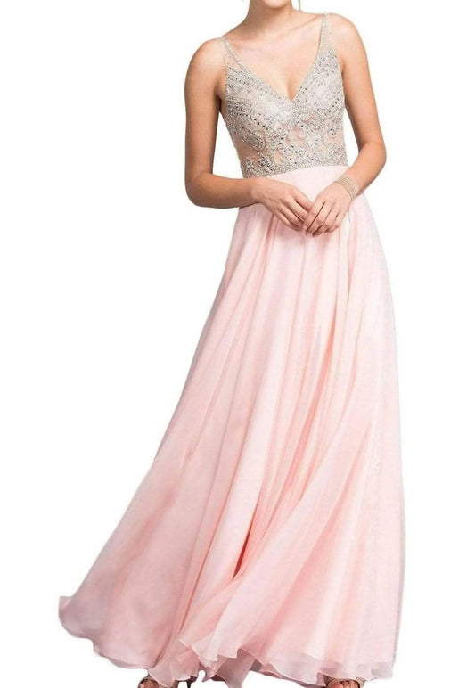 Beaded Bodice A-line Gown