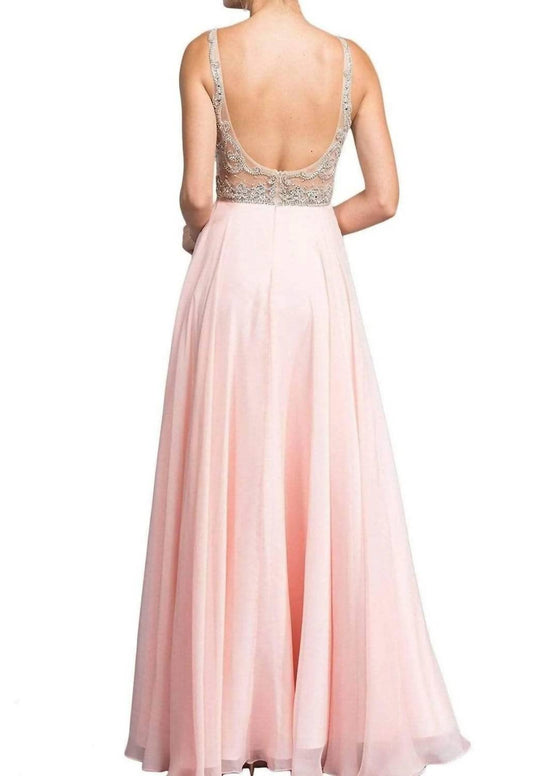 Beaded Bodice A-line Gown