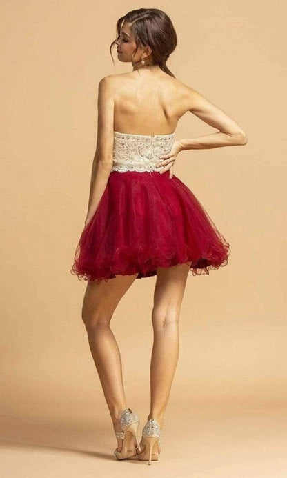 Embellished Sweetheart Cocktail Mini Dress