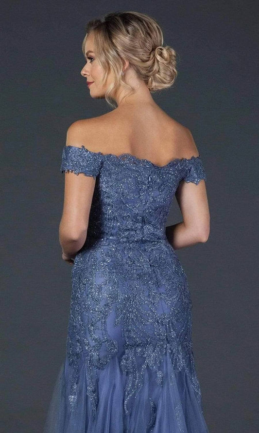 Off Shoulder Trumpet Prom Gown