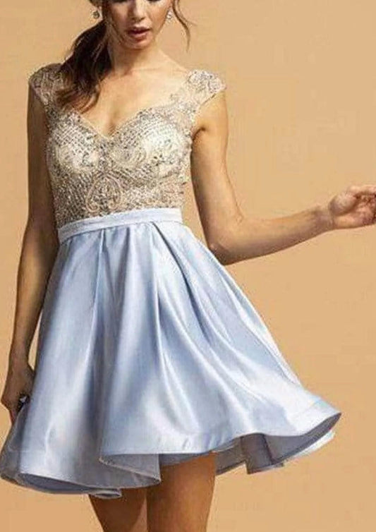 Sleeve Lace Cocktail Mini Dress