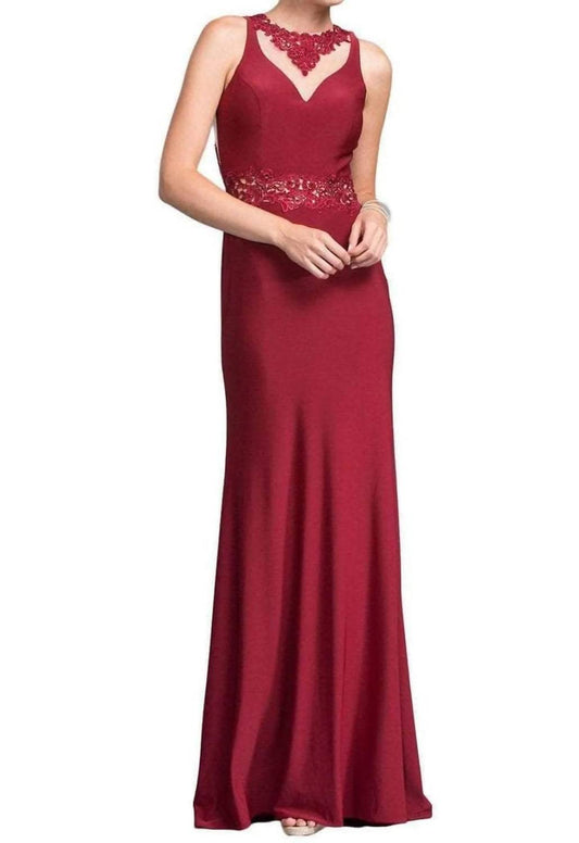 Sleeveless Embellished Prom Dress