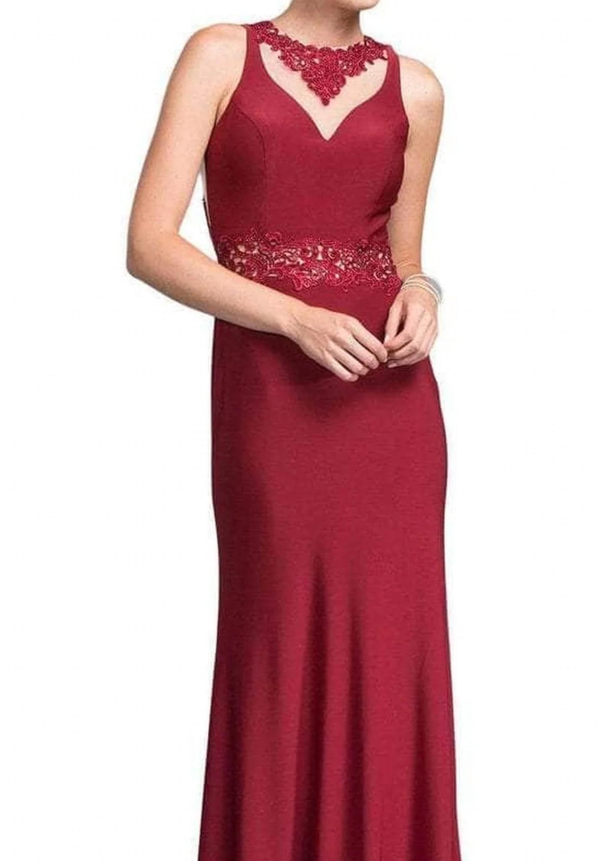 Sleeveless Embellished Prom Dress