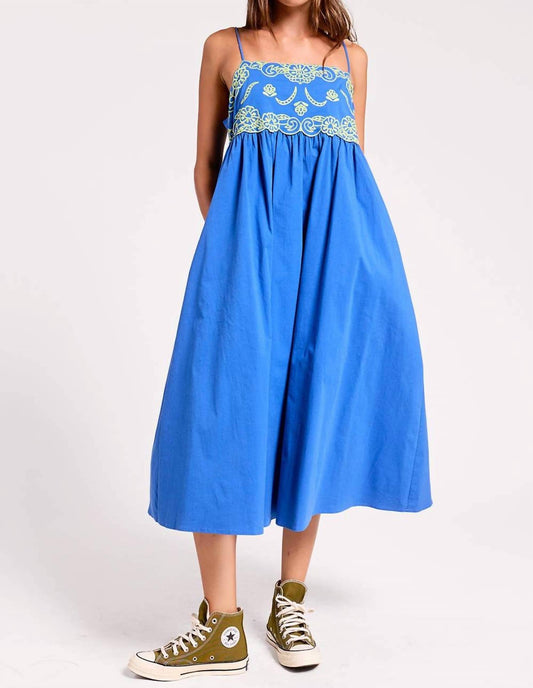 Camellia Embroidered Midi Dress