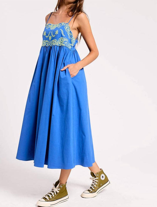Camellia Embroidered Midi Dress