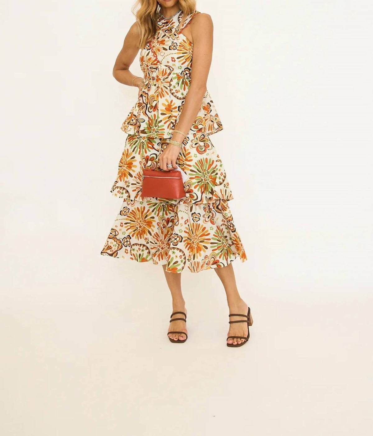 Savanna Tiered Halter Dress