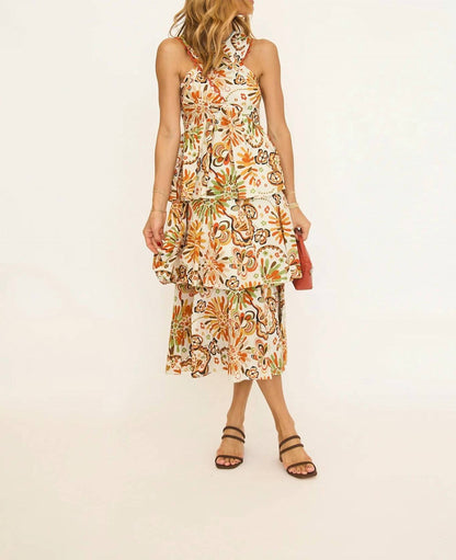 Savanna Tiered Halter Dress