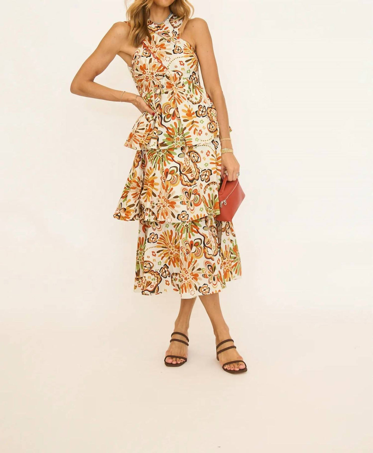 Savanna Tiered Halter Dress