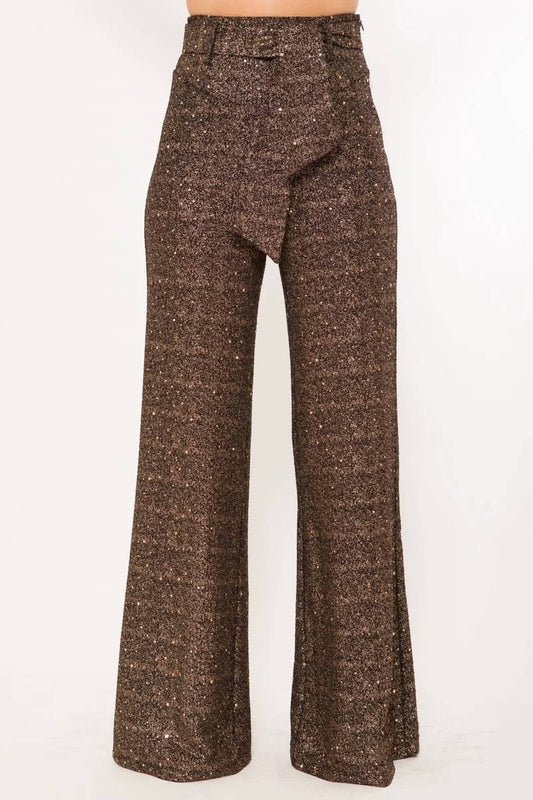 Sofia High Waisted Shimmer Pants