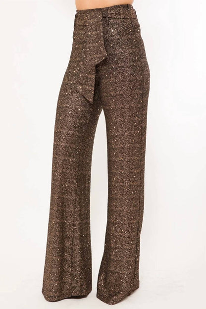 Sofia High Waisted Shimmer Pants