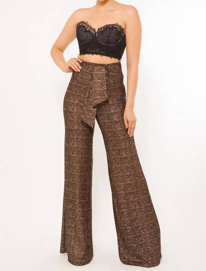 Sofia High Waisted Shimmer Pants