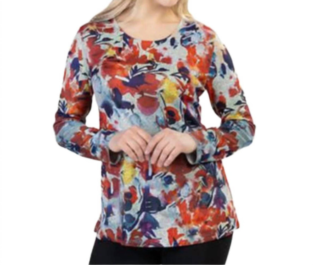 Autumn Floral Splash Top