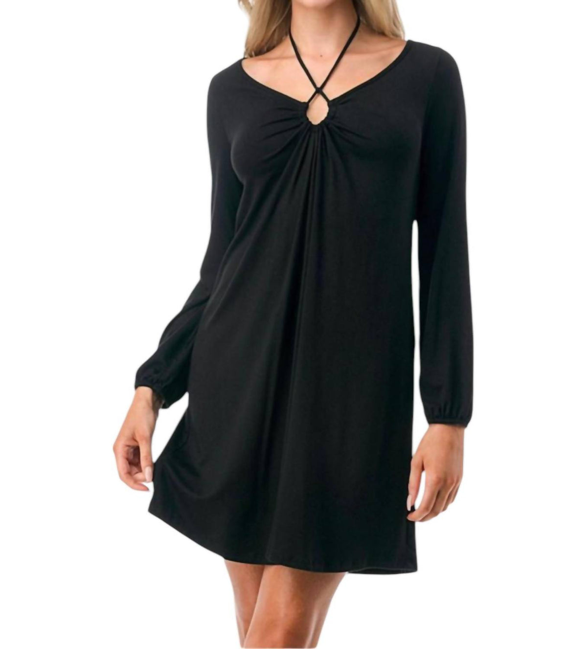 FRANCES HALTER STRAP DRESS
