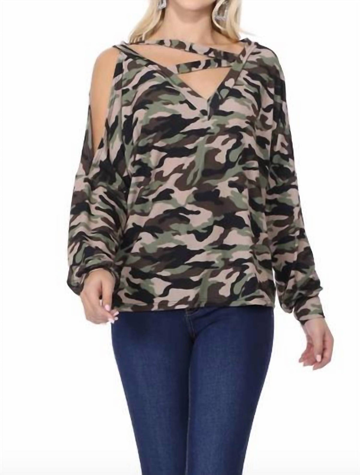 Soina Zig Zag Neck Top